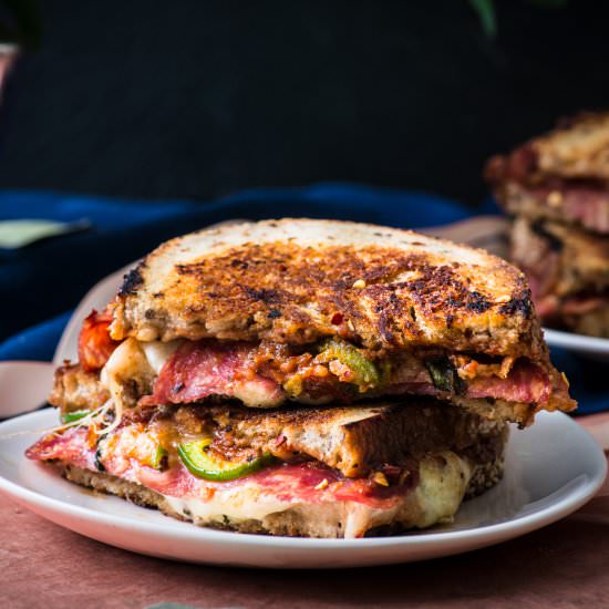 Bee Sting Grilled Cheese - Recipe photo by rhubarbandcod