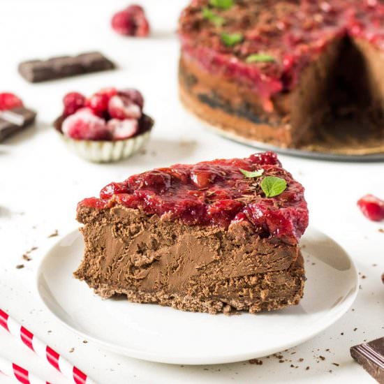 Chocolate Cheesecake with Cherry - Recipe photo by Blondie-ish at kitchen