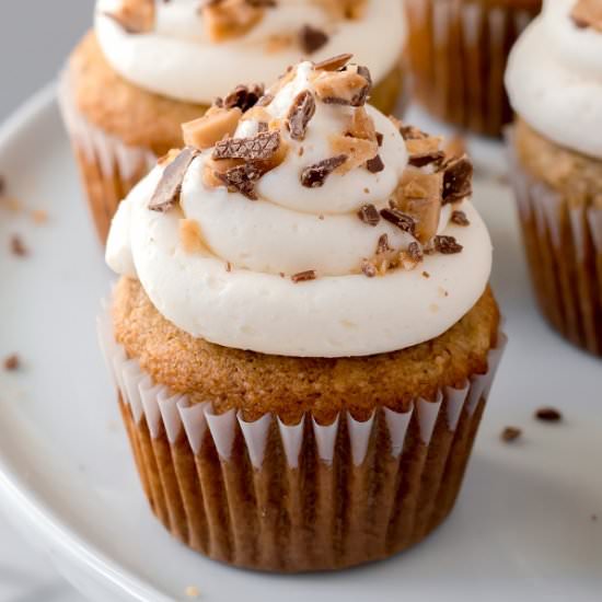 Grain-Free Banana Toffee Cupcakes - Recipe photo by gluten-free palate