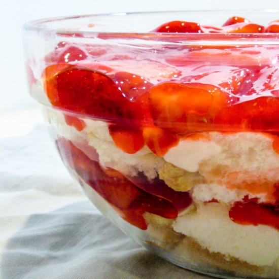 Strawberry Shortcake Trifle - Recipe photo by whiteflowerlane