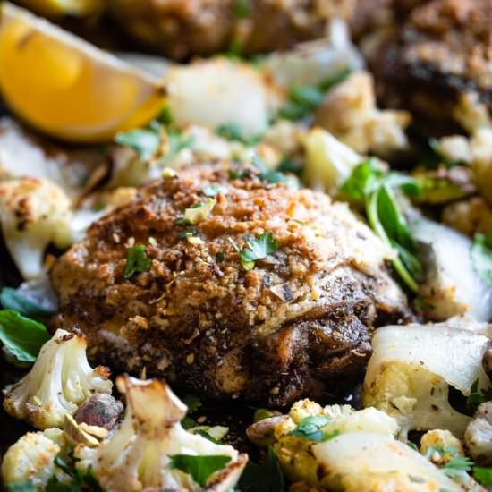 Sheet Pan Za'atar Chicken Thighs - Recipe photo by foodfaithfitness