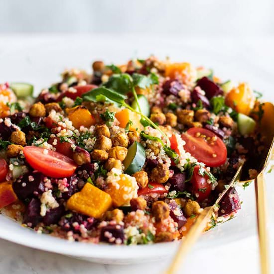 Moroccan Salad- Quinoa & Chickpeas - Recipe photo by SunkissedKitch