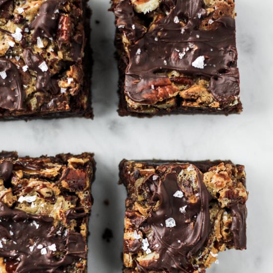 Pecan Pie Brownies - Recipe photo by Baran Bakery