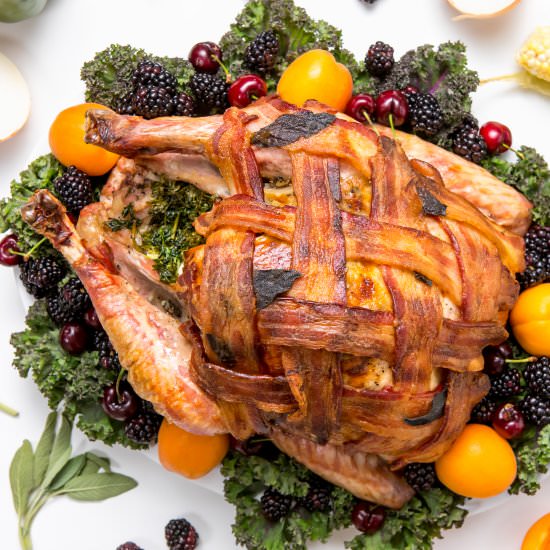 Bacon-wrapped turkey - Recipe photo by thanksgiving