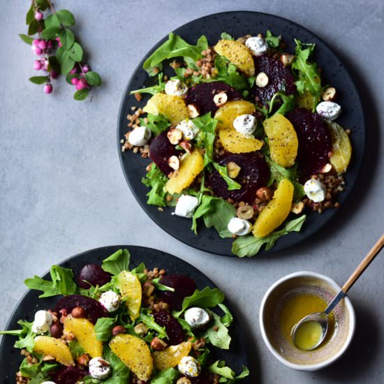 Buckwheat salad with roasted beets - Recipe photo by everyday-delicious.com