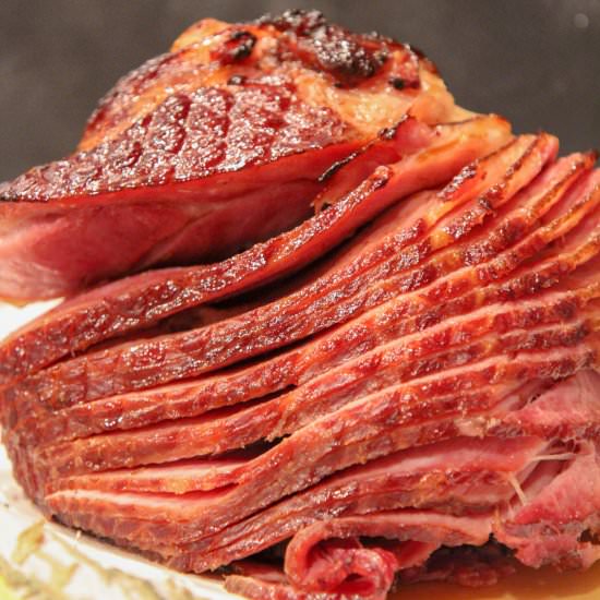 Baked Ham with Brown Sugar Glaze - Recipe photo by cookedbyjulie