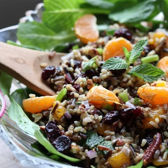 Mandarin Wild Rice Salad - Recipe photo by Gourmetdoneskinny