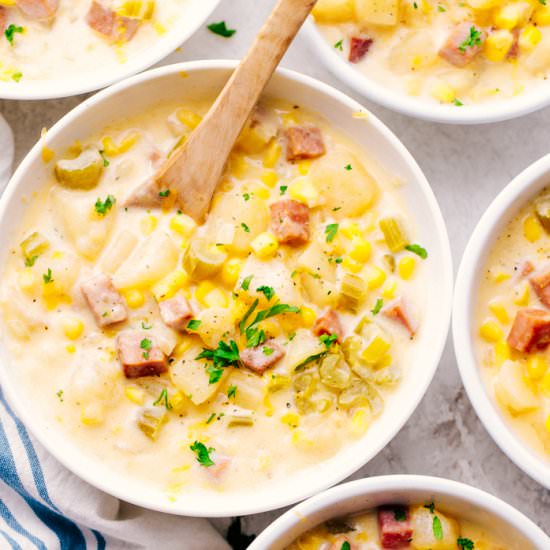 Ham and potato soup - Recipe photo by The Food Cafe