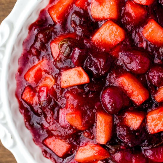 Cranberry Apple Chutney - Recipe photo by Delicious Little Bites