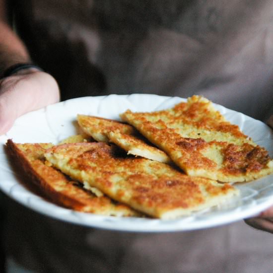 Farinata, Genoa chickpea tart - Recipe photo by asmallkitcheningenoa