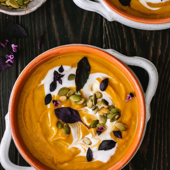 Butternut Squash and Apple Soup - Recipe photo by lepetitchefsb