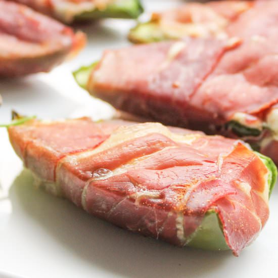 Prosciutto-Wrapped Jalapeno Poppers - Recipe photo by The Fit and Healthy Baker