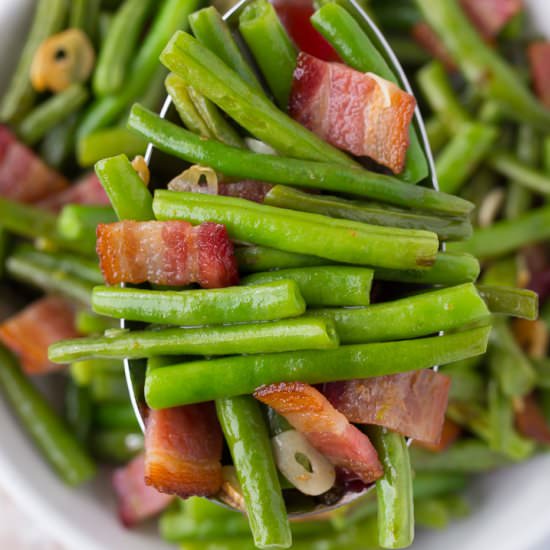 Bacon Garlic Green Beans - Recipe photo by yourcupofcake