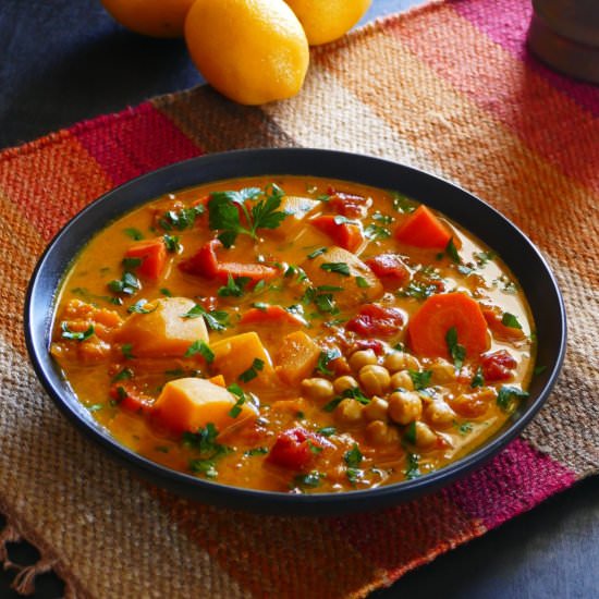 Veg Instant Pot Moroccan Stew - Recipe photo by PaintTheKitchenRed