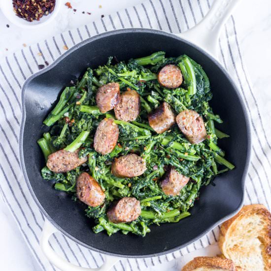 Sausage and rapini - Recipe photo by pinabresciani