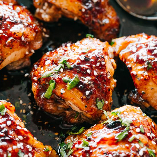 Instant Pot Sticky Chicken Thighs - Recipe photo by diethood