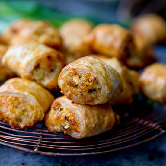 Vegetarian Sausage Rolls - Recipe photo by KitchenSanctuary
