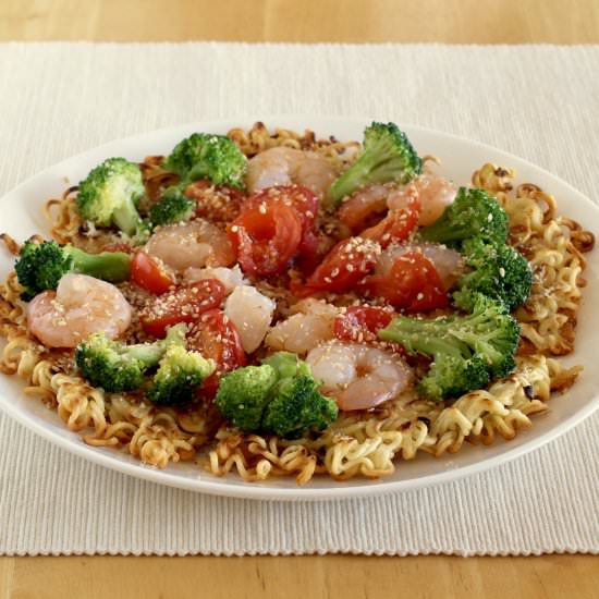 RAMEN PIZZA - Recipe photo by ochikeron