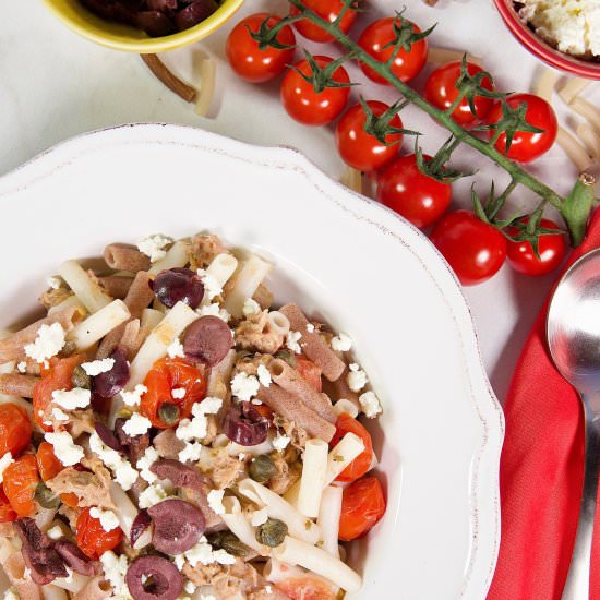 Mediterranean Tuna Pasta Toss - Recipe photo by Homemade and Yummy