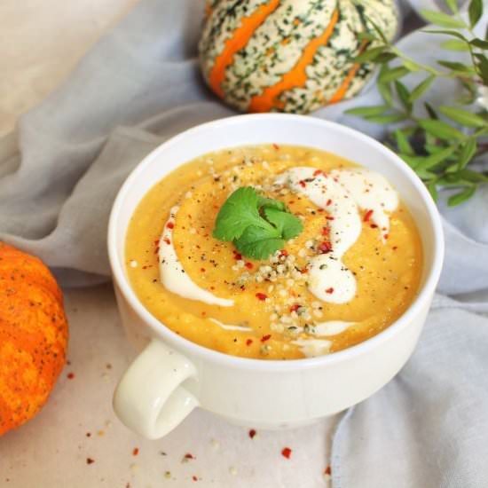 Rosemary Butternut Squash Soup - Recipe photo by Nourishing Amy