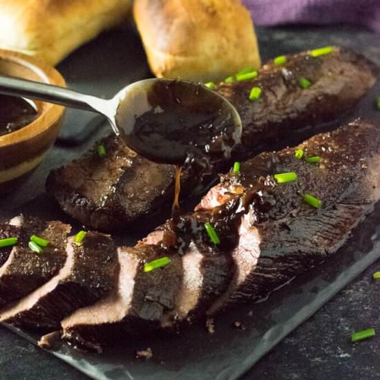 Roasted Venison Loin - Recipe photo by Fox Valley Foodie