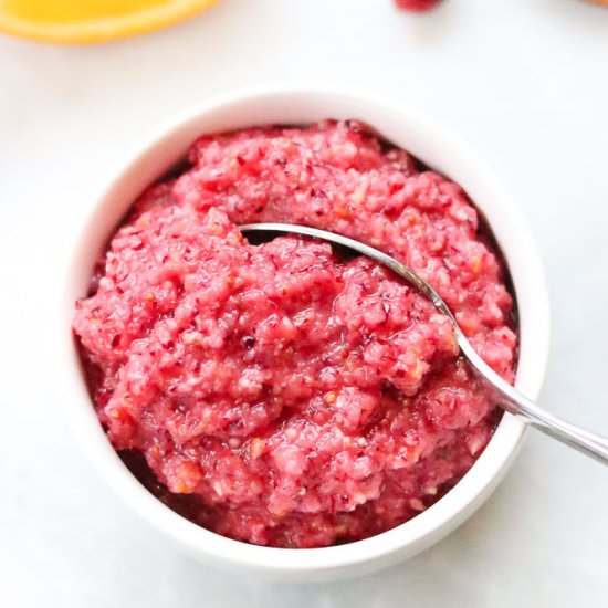Fresh Cranberry Relish - Recipe photo by veganblueberry