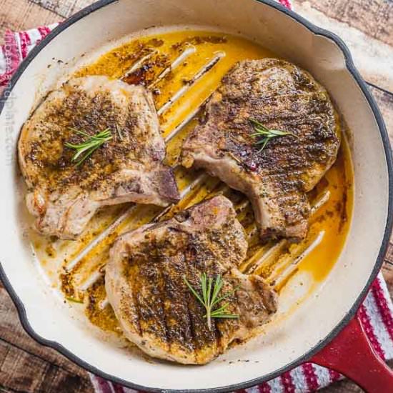 Ancho Chile Pork Chops - Recipe photo by homeandplate