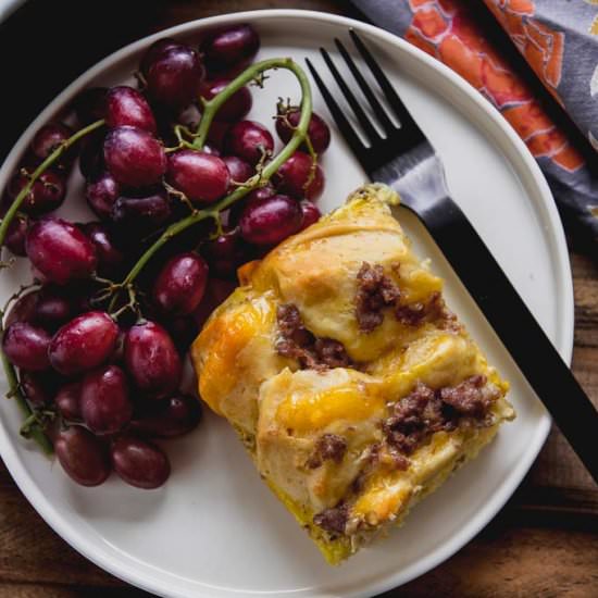 Breakfast Casserole with Biscuits - Recipe photo by loveyourbodywell