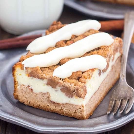 Snickerdoodle Cheesecake Bars - Recipe photo by peasandpeonies