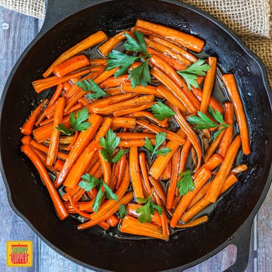 Brown Sugar Glazed Carrots - Recipe photo by SundaySupper