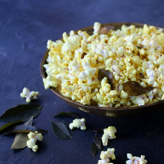 Curry Leaf and Turmeric Popcorn - Recipe photo by milkandcardamom