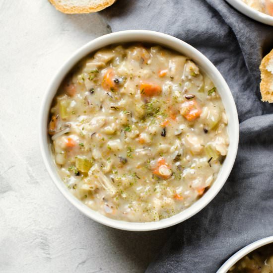 Instant Pot Turkey Wild Rice Soup - Recipe photo by Zest and Lemons