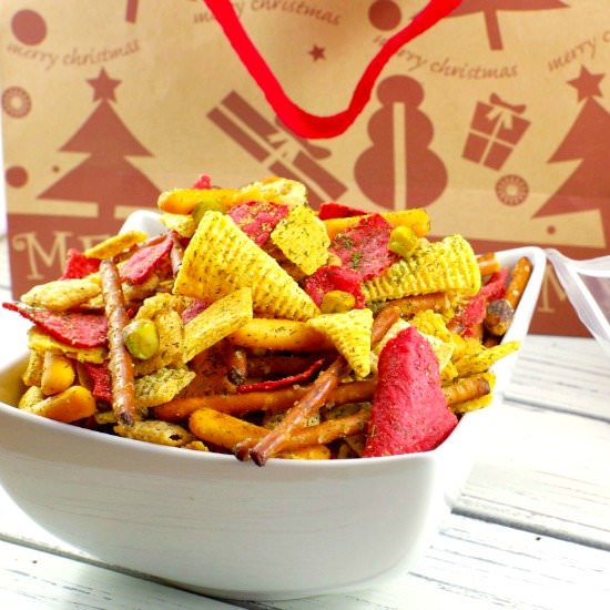Holiday Chex Mix - Recipe photo by Food Meanderings