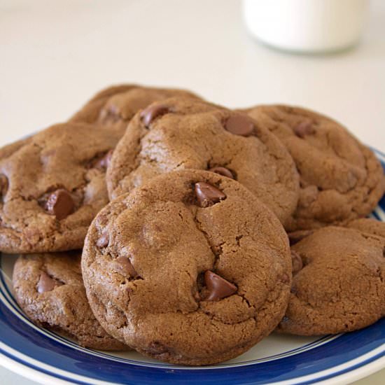 Double Chocolate Chip Cookies - Recipe photo by sisterskneadsweets