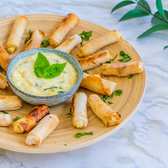 Honey & Feta Filo Rolls - Recipe photo by liveloveyummy