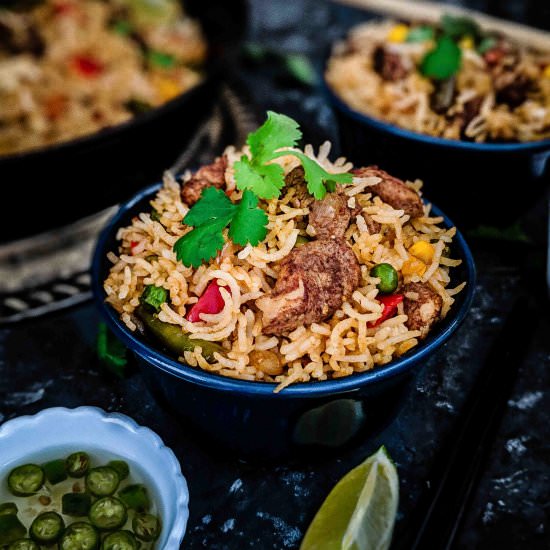 Chinese 5 Spice Chicken Fried Rice - Recipe photo by Gastronomic Bong