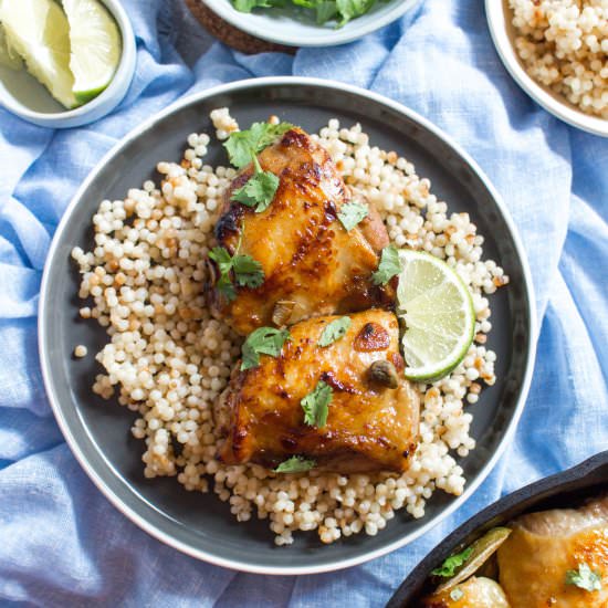 Pistachio Honey Lime Garlic Chicken - Recipe photo by Carmy @ carmyy.com