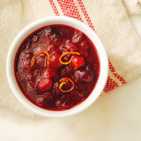 Cranberry Orange Sauce - Recipe photo by The Anchored Kitchen