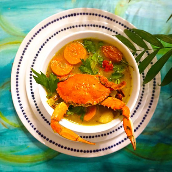 Blue Crab “Cirique” Bouillon - Recipe photo by Haiti Bites