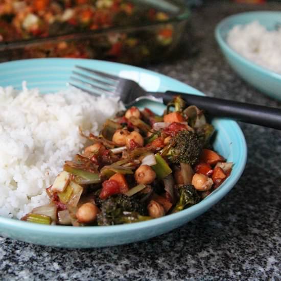 Baked Vegetables with Chickpeas - Recipe photo by cucinabella