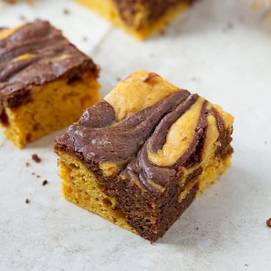 Brownie Pumpkin Bars - Recipe photo by ilonaspassion