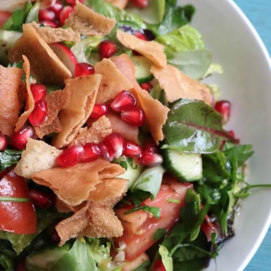 HOW TO MAKE ULTIMATE FATTOUSH - Recipe photo by Zaatar and Zaytoun