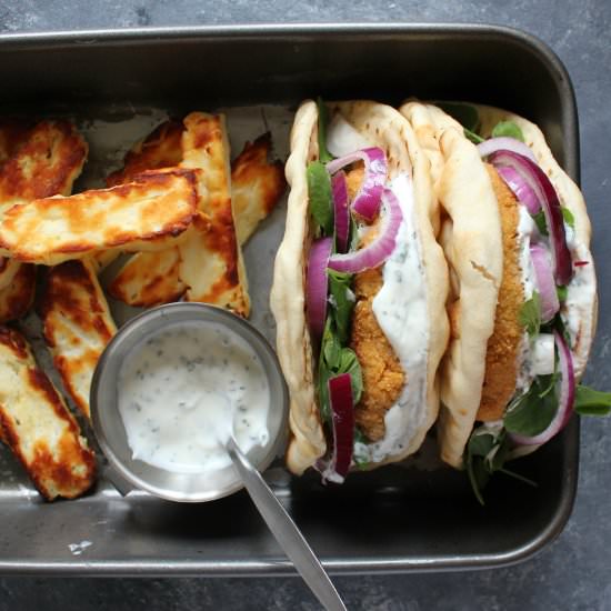 Falafel burger - Recipe photo by The Candid Kitchen