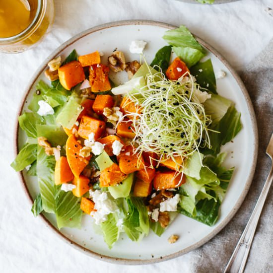 Roasted Butternut Squash Salad - Recipe photo by Downshiftology