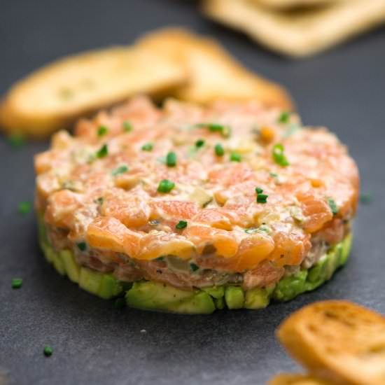 Salmon Tartare - Recipe photo by Charlene Chan