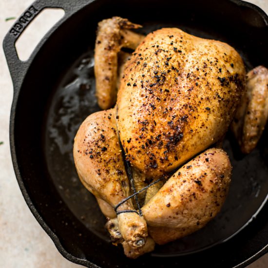 Skillet Roasted Chicken - Recipe photo by saltandlavender