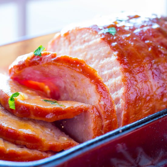 Honey Pineapple Ham Glaze - Recipe photo by No Plate Like Home