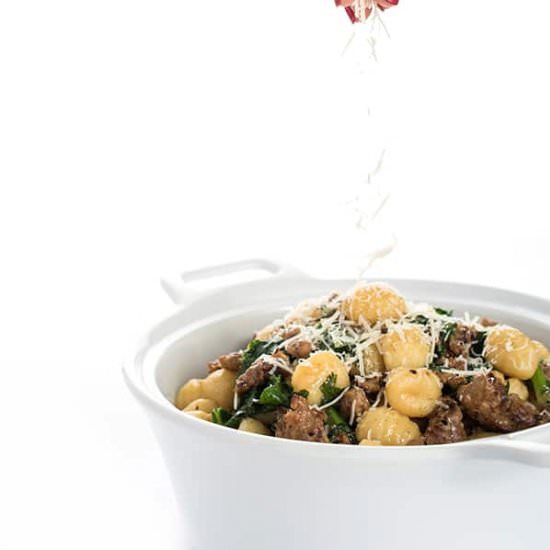 SAUSAGE AND KALE GNOCCHI PASTA - Recipe photo by thelemonbowl