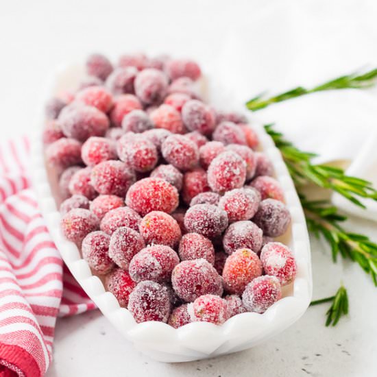 Sugared Cranberries - Recipe photo by rachelcooksblog
