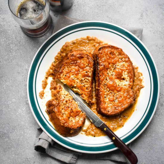 French-style Beer and Cheddar Welsh - Recipe photo by pardon your french